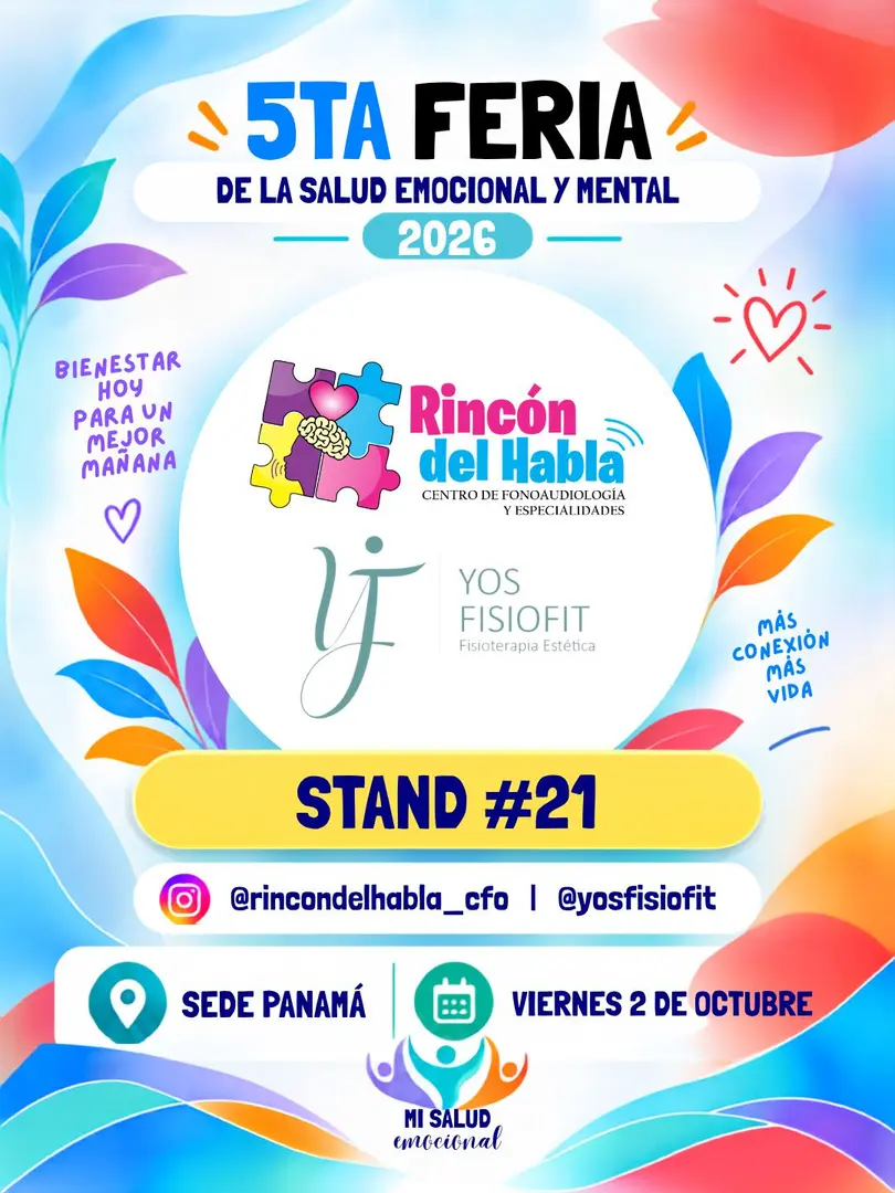 Stand de Rincón del Habla y Yos Fisiofit en la sede Panamá