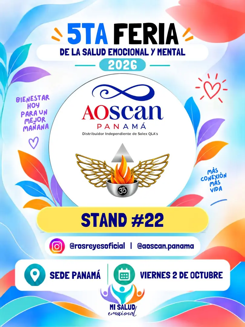 Stand de AOScan Panamá y Rosy Reyes en la sede Panamá