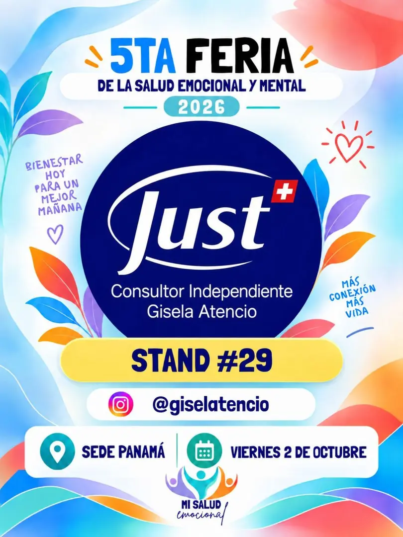 Stand de Productos Just en la sede Panamá